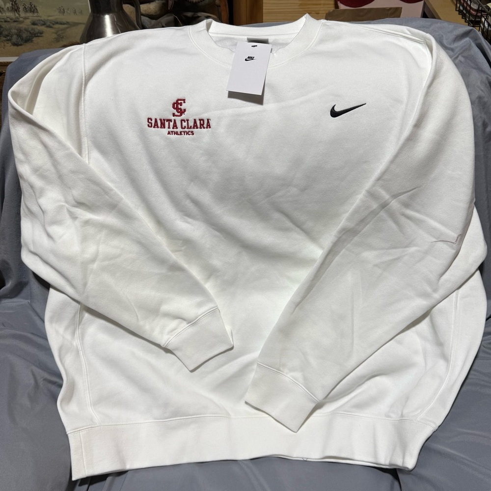 Nike White Men's Pullover Sweatshirt 3XL Santa Clara University Athletics